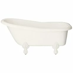 Ambassador Acrylic Slipper Clawfoot Tub - Tub Wall Faucet Drillings -A&E BATH & SHOWER Shop rs553 p 1
