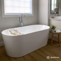 Chloe Acrylic Double Ended Freestanding Tub Package - No Faucet Drillings -A&E BATH & SHOWER Shop savingspackage37 alt