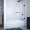 DreamLine Aqua Uno 34 Inch W X 58 Inch H Frameless Hinged Tub Door
