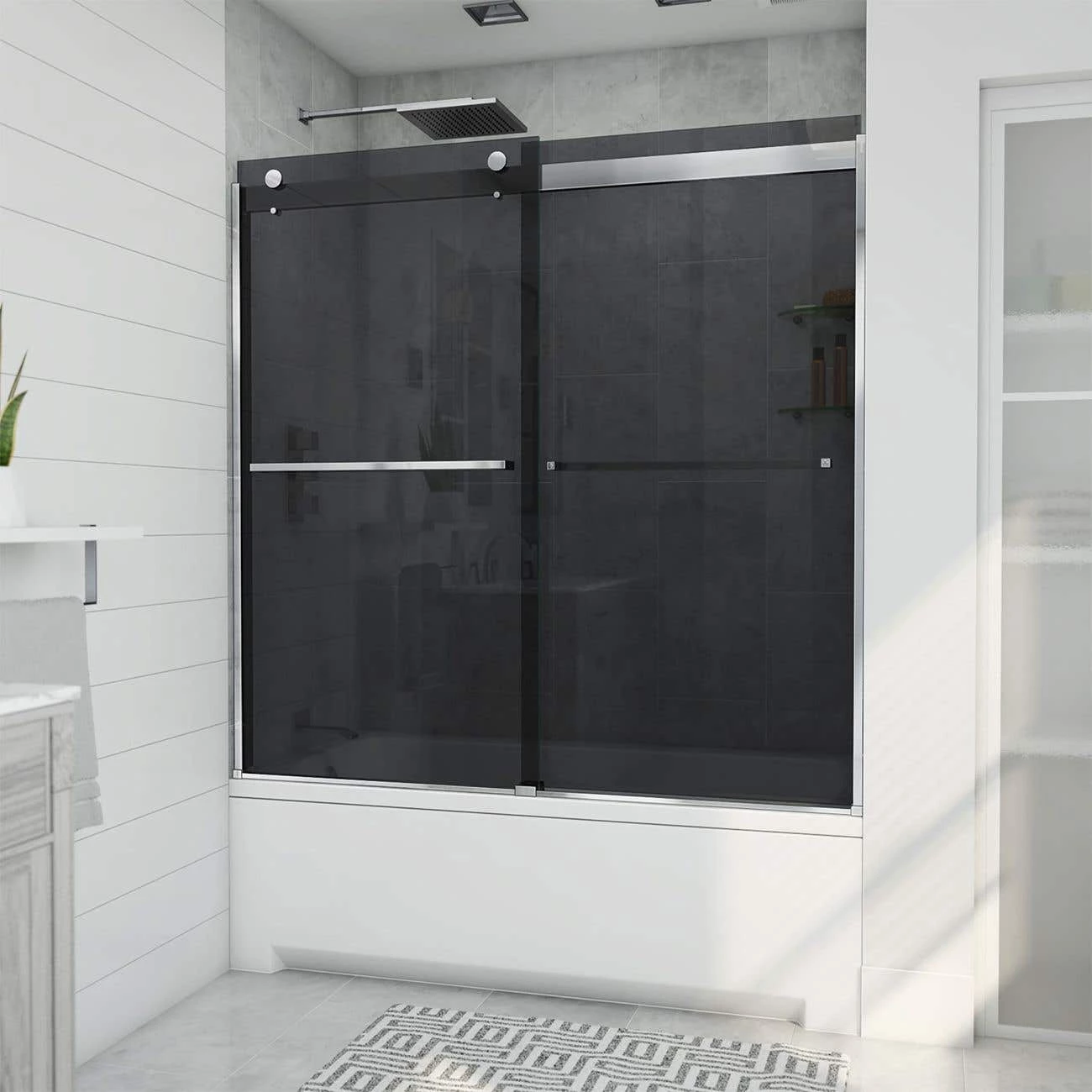 DreamLine Sapphire 56-60 Inch W X 60 Inch H Semi Frameless Bypass Tub Door 5 DreamLine Sapphire 56-60 Inch W X 60 Inch H Semi Frameless Bypass Tub Door - Image 3