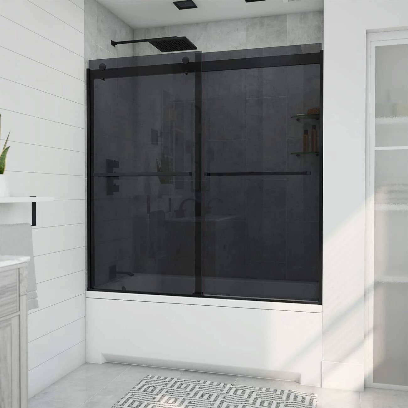 DreamLine Sapphire 56-60 Inch W X 60 Inch H Semi Frameless Bypass Tub Door 6 DreamLine Sapphire 56-60 Inch W X 60 Inch H Semi Frameless Bypass Tub Door - Image 4