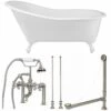 Charlotte Cast Iron Slipper Clawfoot Tub Package 1 Charlotte Cast Iron Slipper Clawfoot Tub Package -A&E BATH & SHOWER Shop tubset16whcp