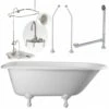 Heritage 60 Inch Cast Iron Classic Clawfoot Tub Package -A&E BATH & SHOWER Shop tubset8whcp 1