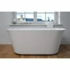 Tulip Solid Surface Double Ended Freestanding Tub - No Faucet Drillings 2 Tulip Solid Surface Double Ended Freestanding Tub - No Faucet Drillings -A&E BATH & SHOWER Shop tulip wht s