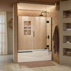 DreamLine Unidoor-X 58-58 1/2 In. W X 58 In. H Frameless Hinged Tub Door -A&E BATH & SHOWER Shop unidoorx tub door 09 72 wm 11 16 plftsqpfzoyn5ha5