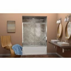 DreamLine Visions 56-60 In. W X 58 In. H Semi-Frameless Sliding Tub Door -A&E BATH & SHOWER Shop visions tub door rs11 60d 01 wb wvglncxo5vieqvwg