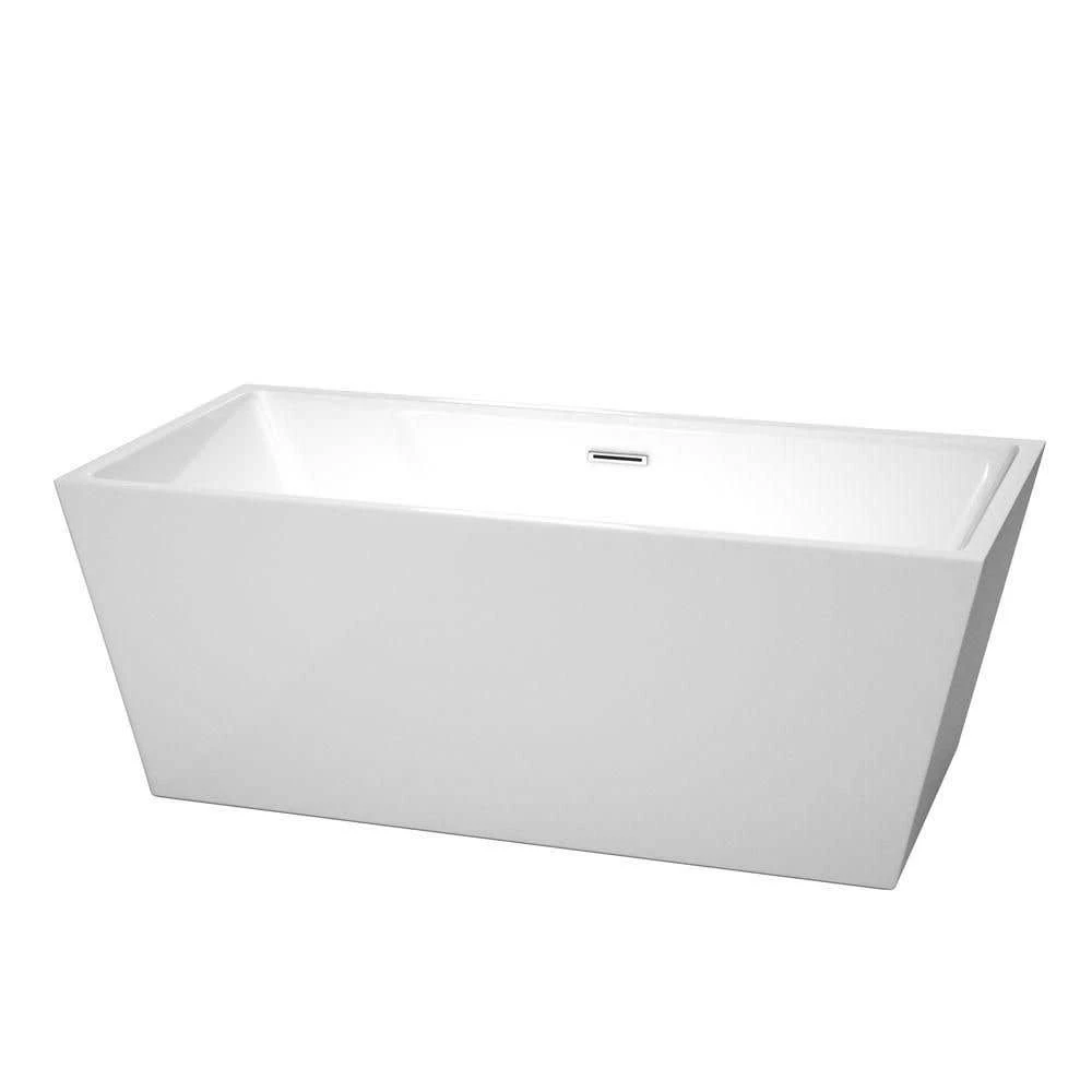 Sara Acrylic Double Ended Freestanding Bathtub - No Faucet Drillings 3 Sara Acrylic Double Ended Freestanding Bathtub - No Faucet Drillings