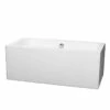 Melody 60 Inch Acrylic Double Ended Freestanding Bathtub - No Faucet Drillings - White 2 Melody 60 Inch Acrylic Double Ended Freestanding Bathtub - No Faucet Drillings - White -A&E BATH & SHOWER Shop wcobt101160 s